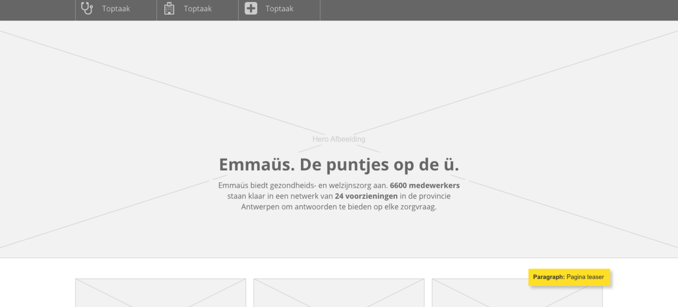 Emmäus wireframe